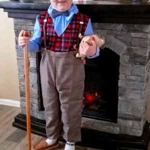 Old man outfit and wig for 100 Days Of School theme